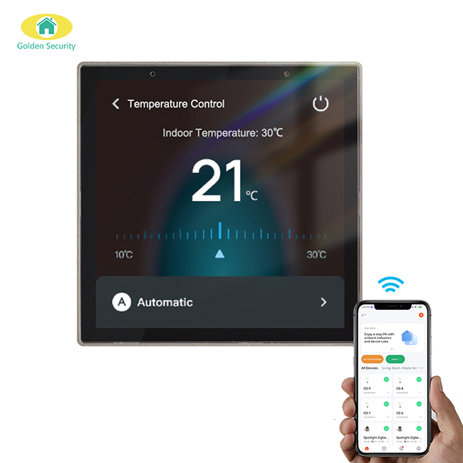 2024-New-4-Inch-Smart-Home-Control.png 2024 New 4 Inch Smart Home Control Panel Zigbee Gateway with Built-in Alexa for Tuya Smart Dimming Group Lights - Image 1